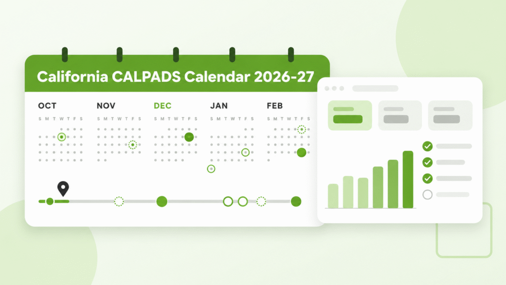 California CALPADS Calendar Dashboard graphic